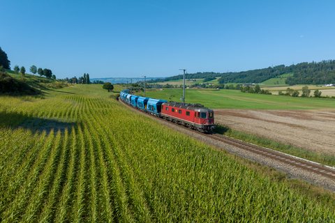 SBB Cargo Re 620 077 at Hedingen, ZH, CH