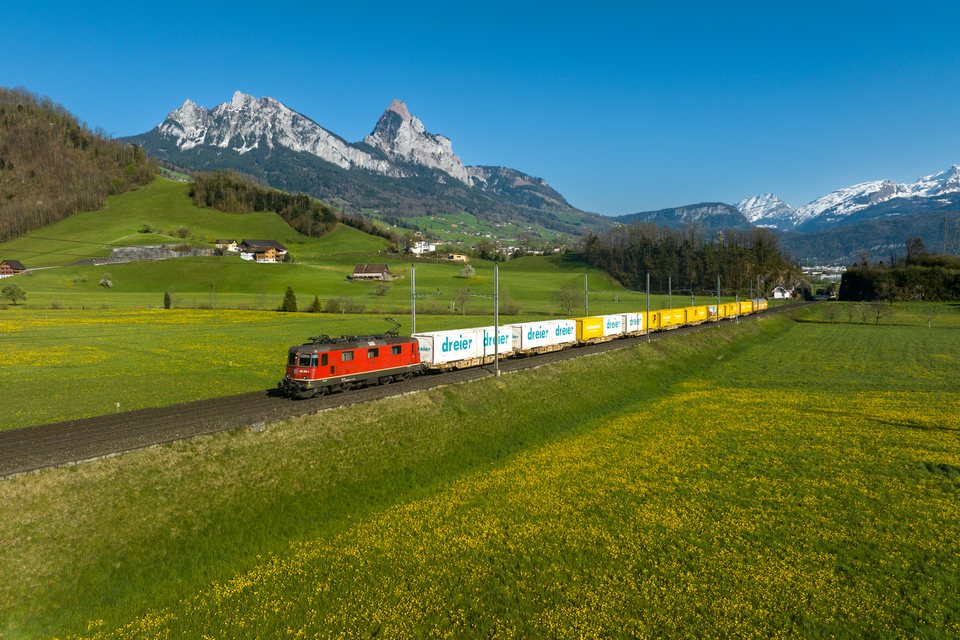 Re 420 (Re 4/4 II) 264-4 (SBB Cargo (SBBC)): SBB Re 420 264-4 at Steinen, SZ, CH