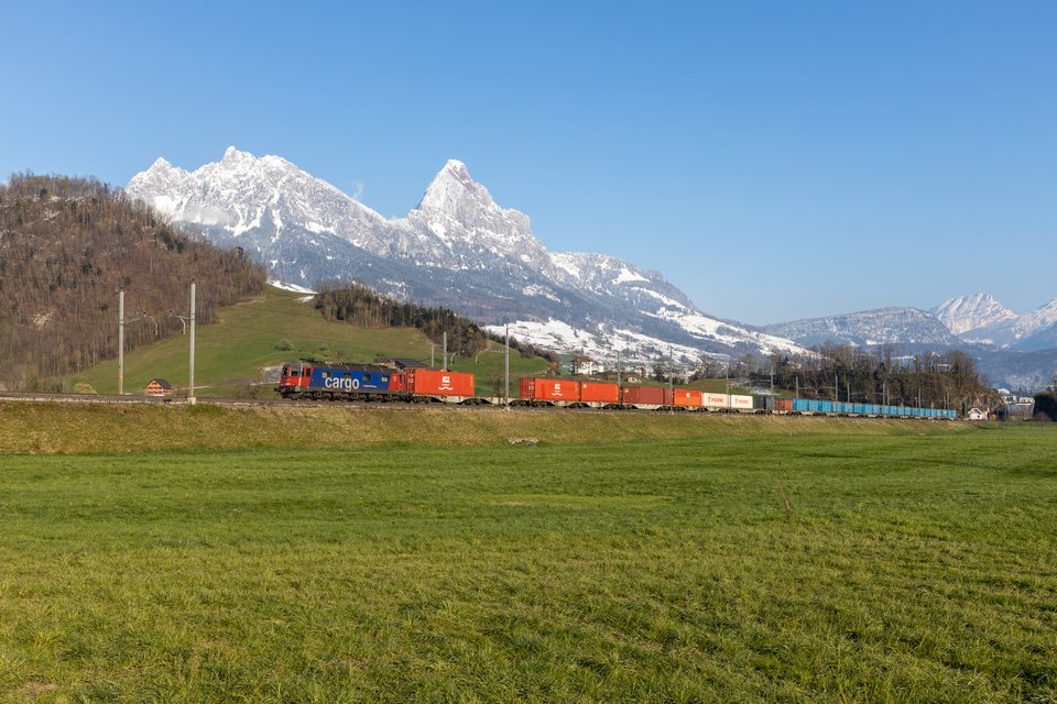 Re 620 (Re 6/6) 007 (SBB Cargo (SBBC)): SBB Re 620 007 (Steinen, SZ/CH)