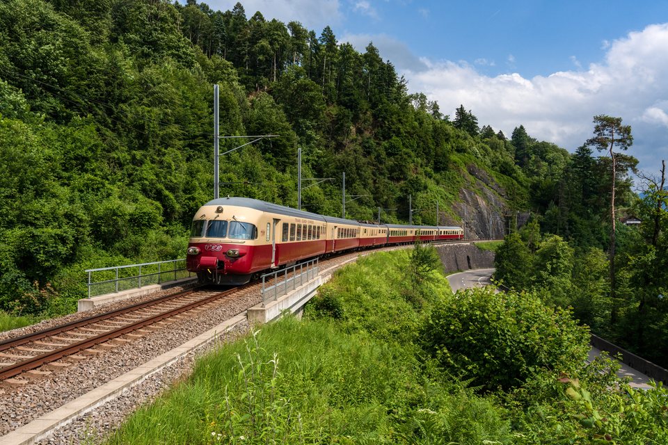 RAe TEE 1053 (SBB Historic): SBB RAE Tee II at Walchwil, ZG, CH