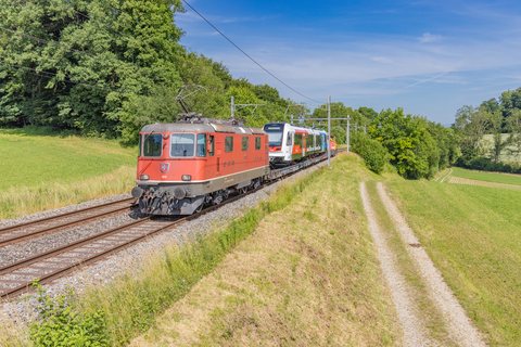 Re 420 (Re 4/4 II) 11159, Z890 892 (SBB (Personenverkehr)): Re 420 159 + Z892 / CH-Neyruz