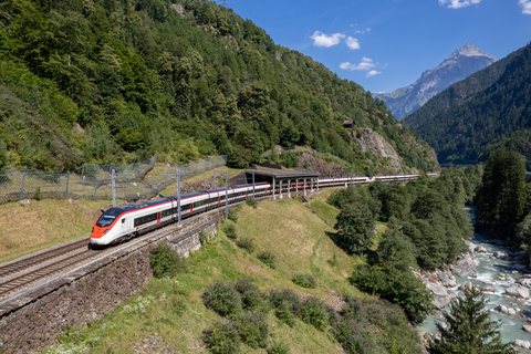 SBB (Personenverkehr): SBB RABe 501 022 (Gurtnellen, UR/CH)