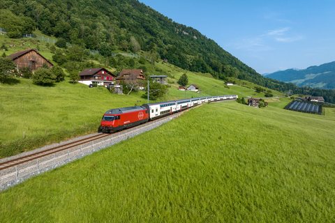 SBB (Personenverkehr): SBB Re 460 041 at Arth, SZ, CH