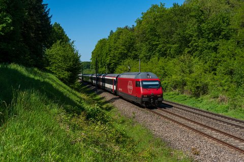 SBB (Personenverkehr): SBB Re 460 076-3 at Gottmadingen, BW, DE