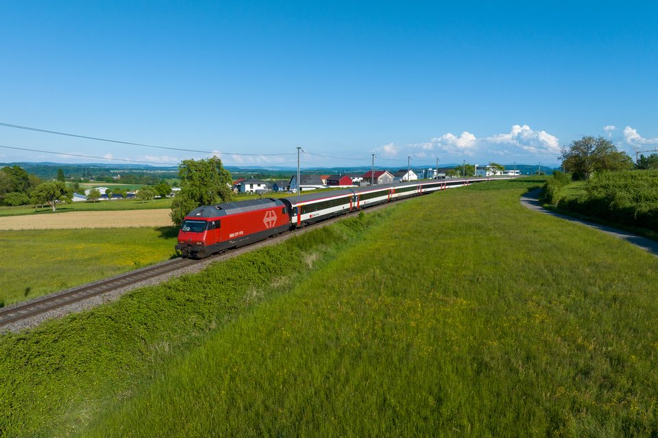 SBB (Personenverkehr): SBB Re 460 076-3 at Lottstetten, BW, DE