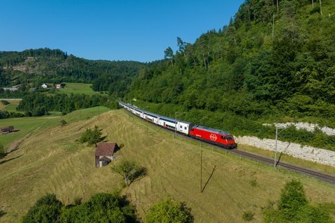 SBB (Personenverkehr): SBB Re 460 at Sommerau, BL, CH