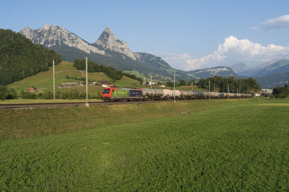 SBB (Personenverkehr): SBB Re 484 012 - Steinen, SZ (CH)