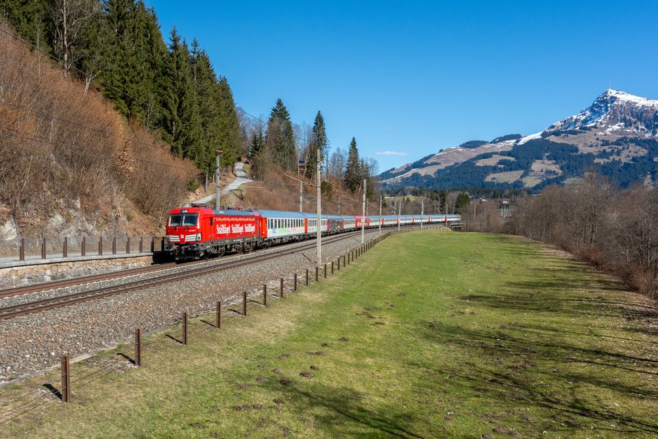 Snälltåget 193 965 at Kirchberg in Tirol, Tirol, Austria