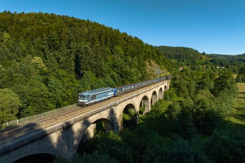 SNCF BB 67515 at Viaduc de Fouday, Grand Est, France