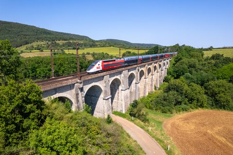 SNCF TGV Lyria 4723 at Ancey, France