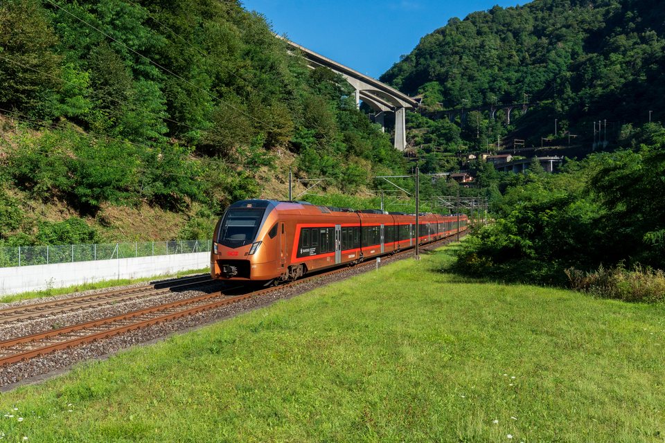 SOB RABe 526 009 at Giornico, TI, CH