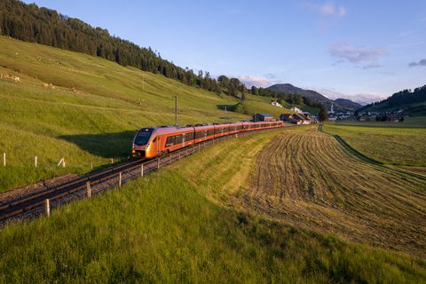SOB RABe 526 017 at Rothenthurm, SZ, CH