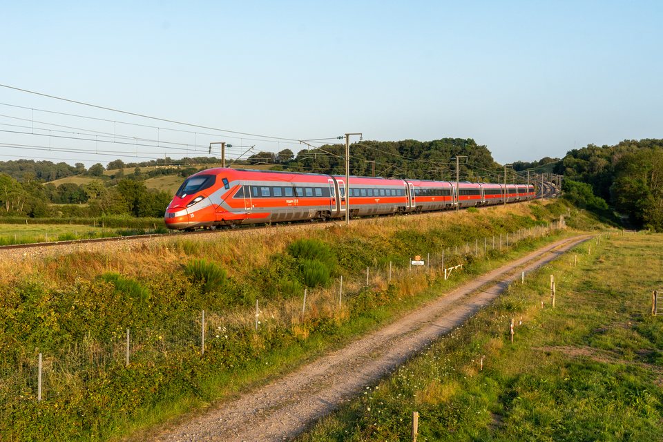 Trenitalia ETR 400 028 at Igornay, France