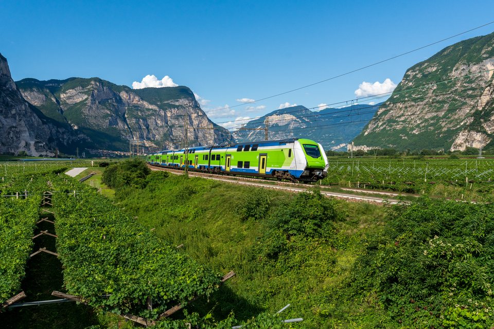 Trenord ETR 521 451 at Mezzocorona, Trento, Italy