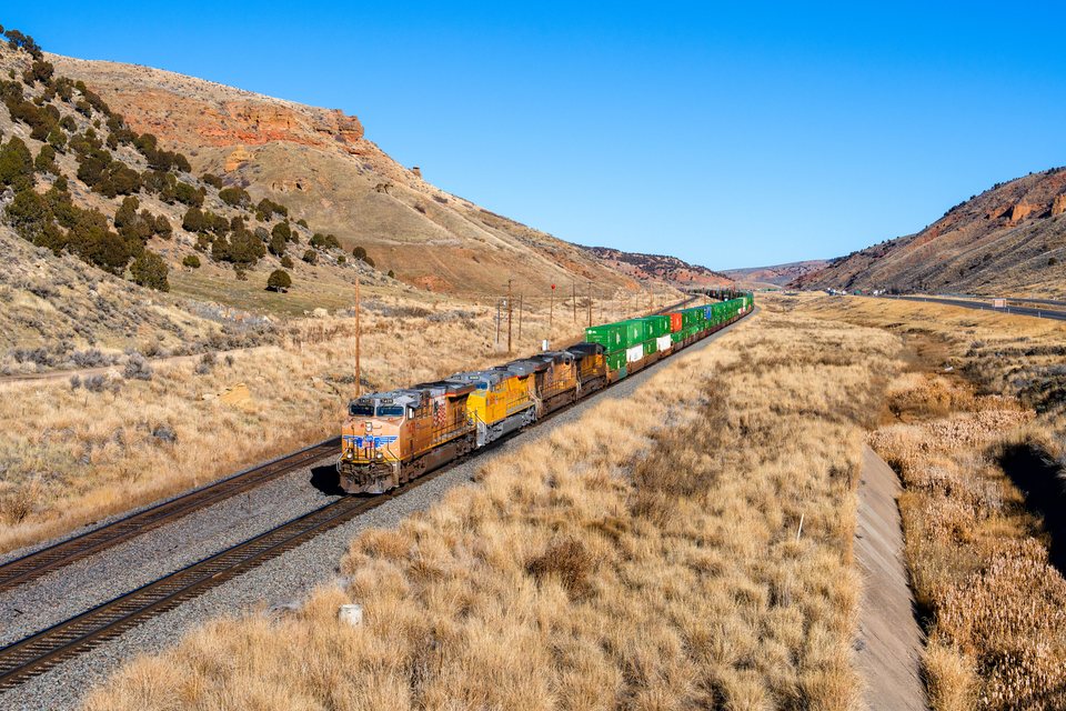 UP 7439 at Emory, UT, USA